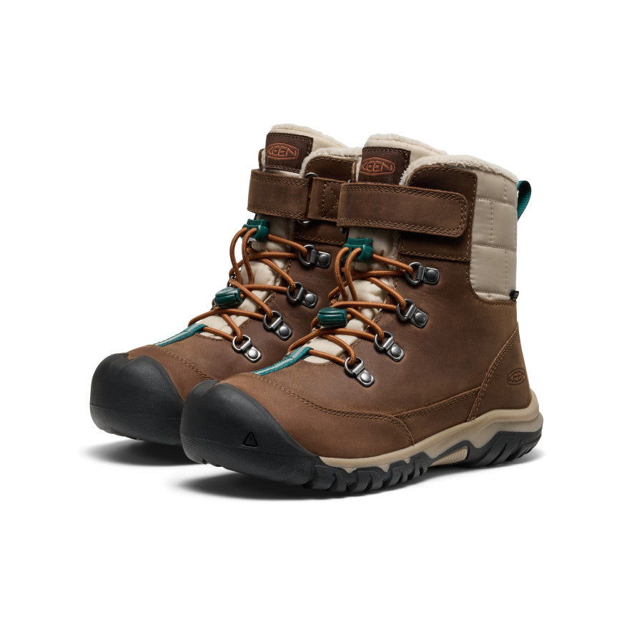 Big Kids' Kanibou Waterproof Winter Boot Dark Earth/Roasted Pecan