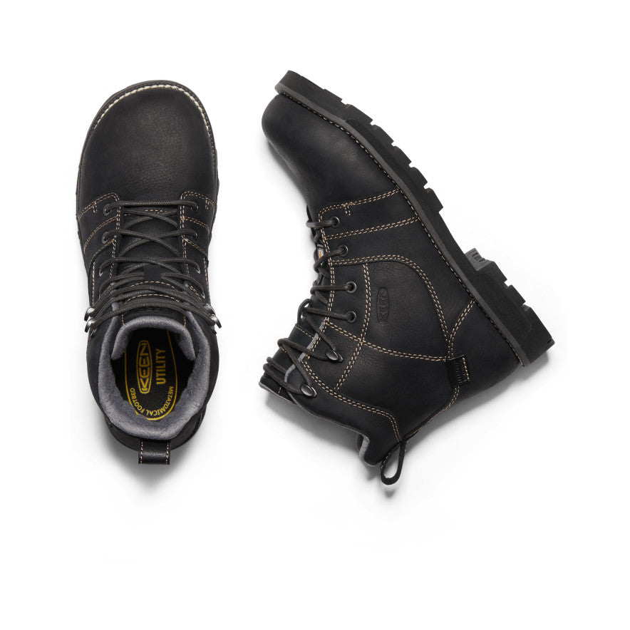 Women's CSA Seattle 6" Waterproof Boot (Aluminum Toe) Black/Steel Grey - Image 4