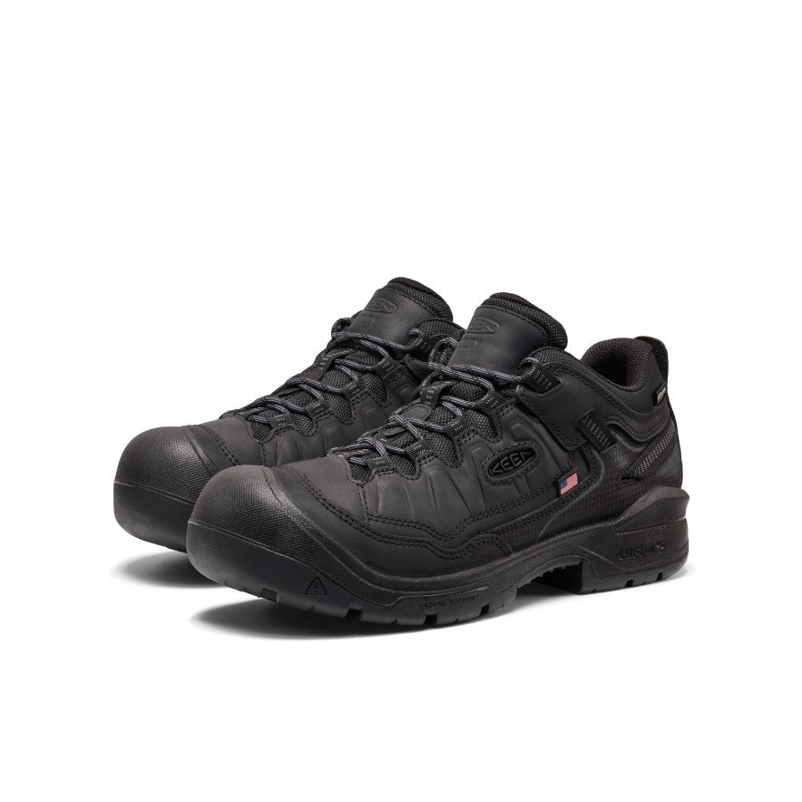 Men's Targhee IV Waterproof Work Shoe (Soft Toe) Black/Black - Image 2