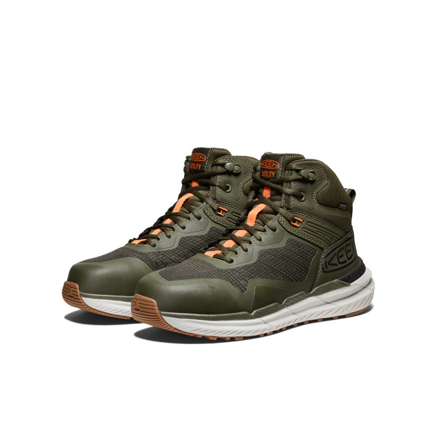 Men's Synchro Waterproof Work Boot (Carbon Toe) Forest Night/Gum - Image 2