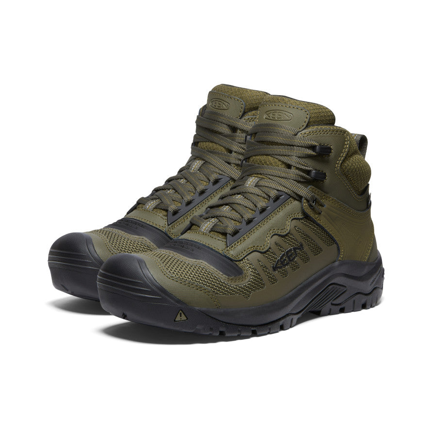 Men's Reno Waterproof Mid (Soft Toe) Dark Olive/Black - Image 2