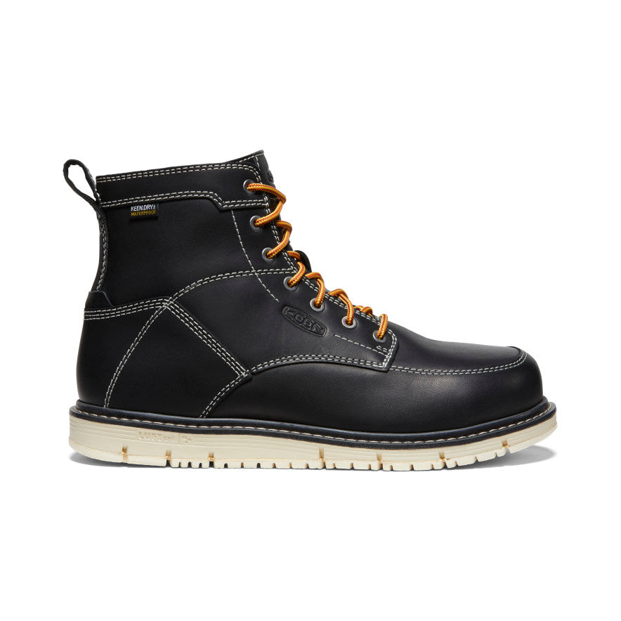 Vīriešu CSA San Jose 6" ūdensnecaurlaidīgi zābaki (alumīnija purngals) Black/Off White - Attēls 1