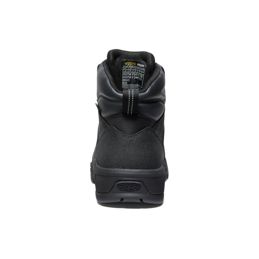 Men's Evanston 6" Waterproof Boot (Carbon Toe) Black/Black
