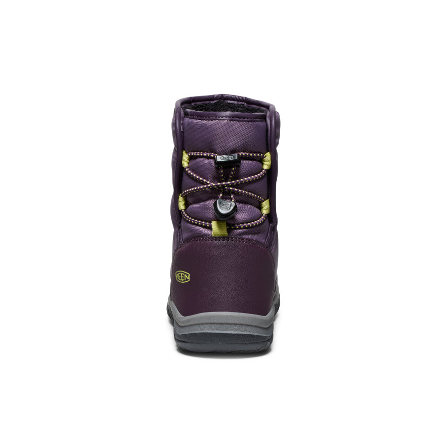 Big Kids' Puffrider Waterproof Winter Boot Black Plum/Daiquiri Green