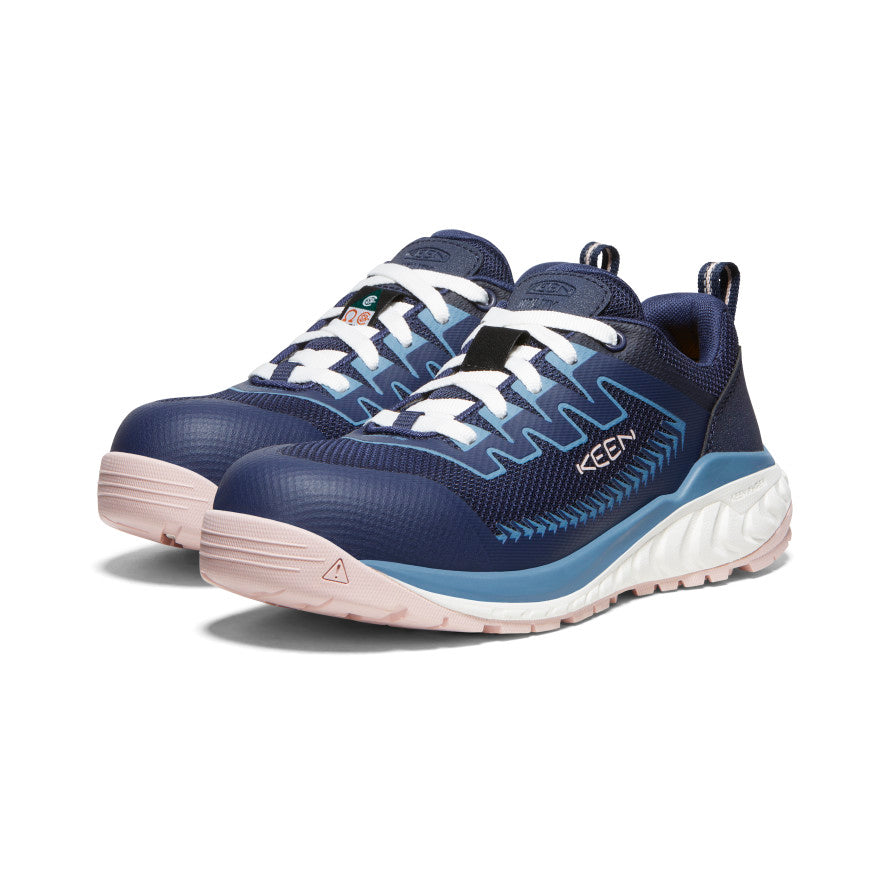 Women's CSA Arvada Work Sneaker (Carbon Toe) Naval Academy/Peach Whip - Image 2