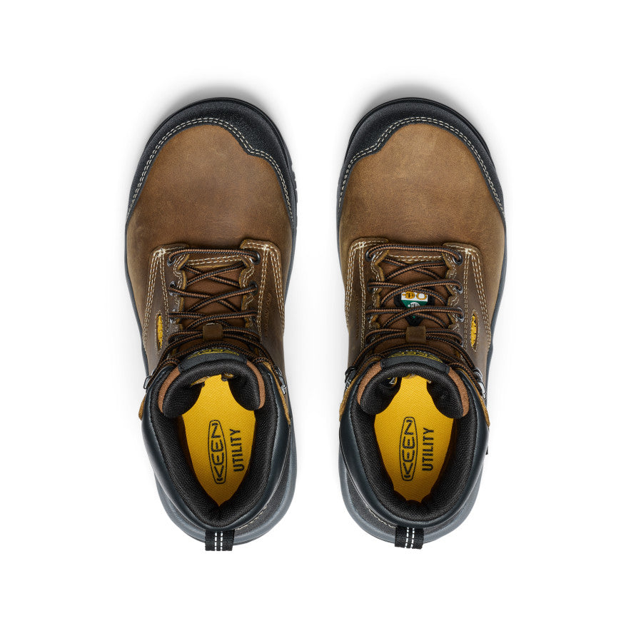 Women's CSA Evanston 6" Waterproof Boot (Carbon Toe) Bison/Black - Image 4
