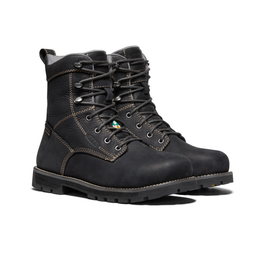 Sieviešu CSA Seattle 8 collu ūdensdrošie zābaki (alumīnija purngals) Black/Steel Grey - Attēls 2