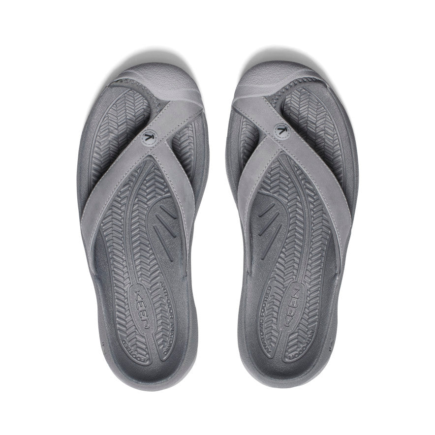 Sieviešu ādas iešļūcenes "Waimea" Alloy/Black
