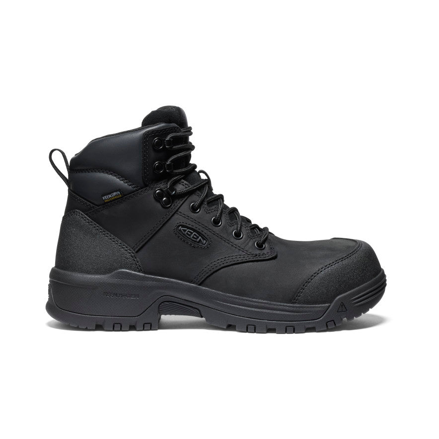 Men's Evanston 6" Waterproof Boot (Carbon Toe) Black/Black