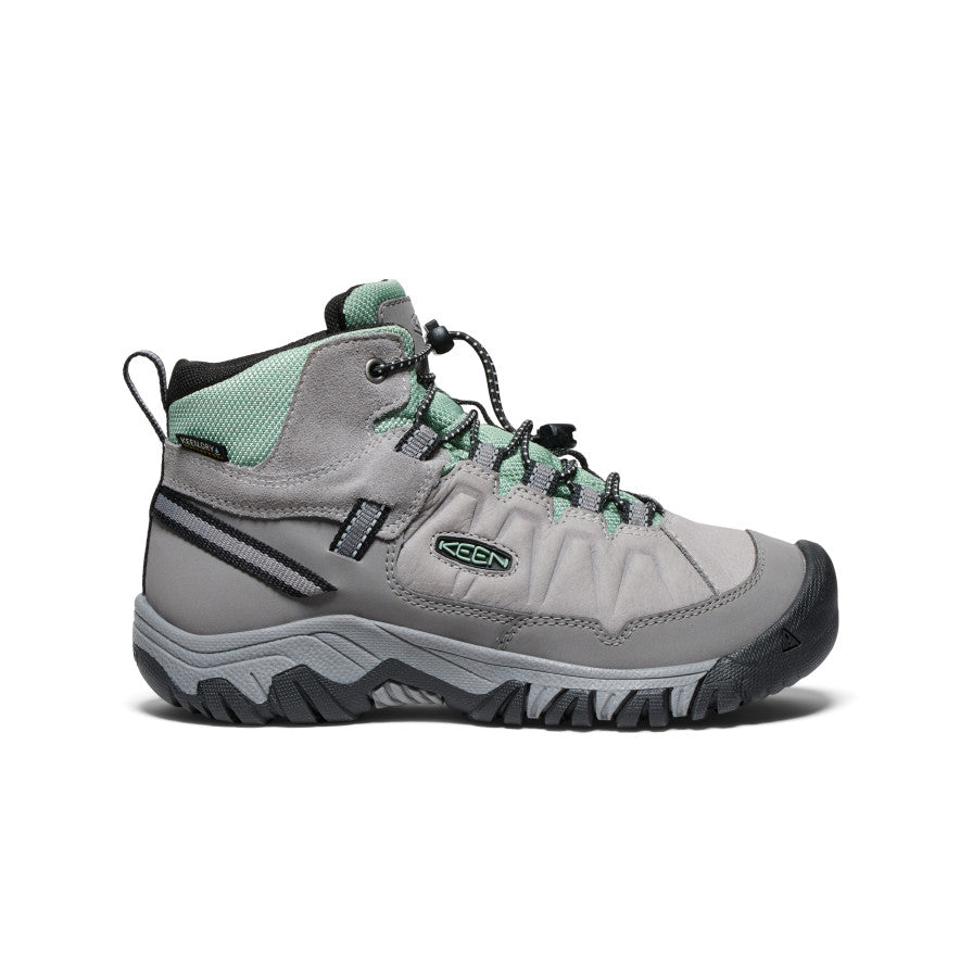 Lielo bērnu ūdensnecaurlaidīgie pārgājienu zābaki Targhee IV Alloy/Granite Green