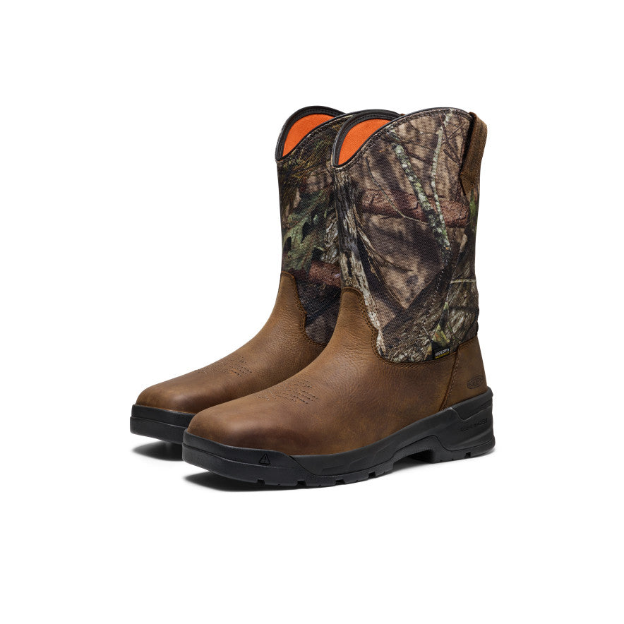 Men's Flatland Pull-On Waterproof Work Boot (Soft Toe) Camo/Black - Image 2