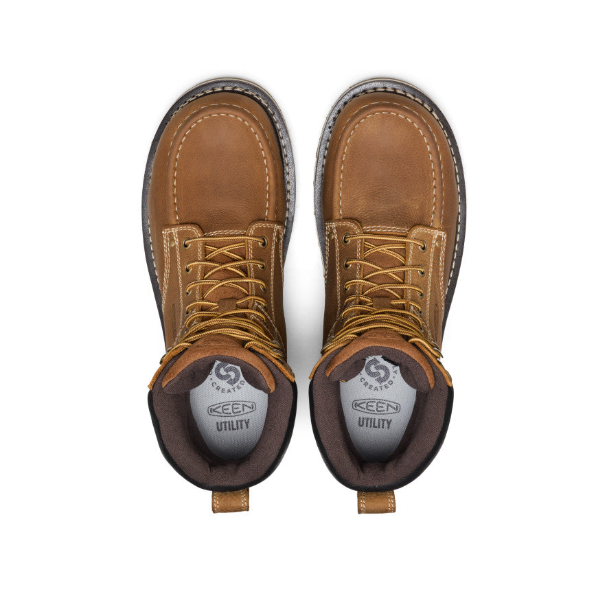 Men's Cincinnati 8" Waterproof 90° Heel Boot (Carbon Toe) Belgian/Sandshell - Image 4