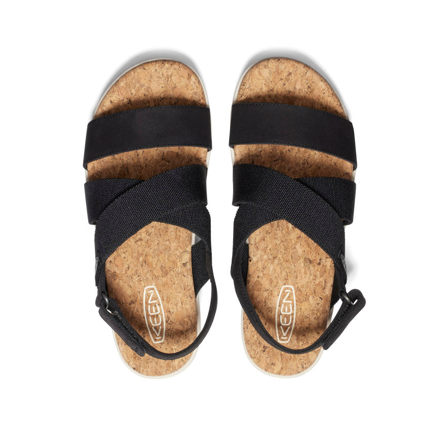 Women's Elle Criss Cross Sandal Black/Birch - Image 4