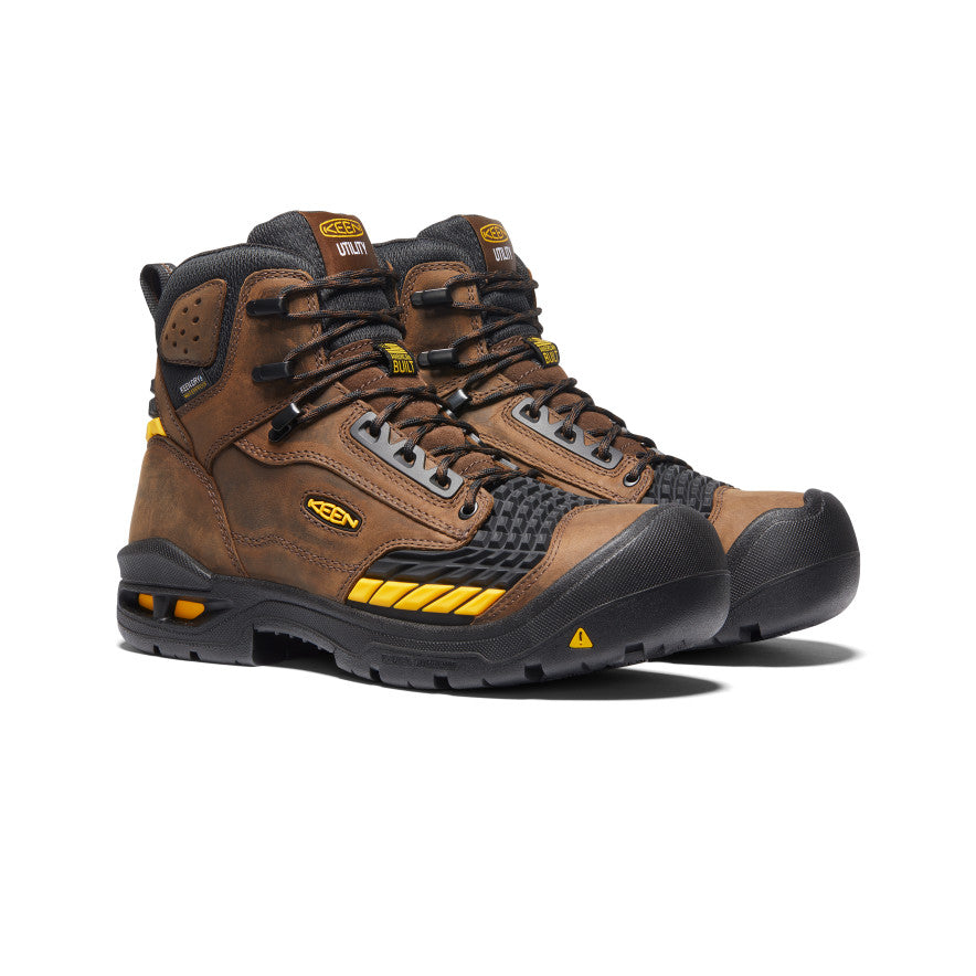 Men's Troy 6" Waterproof Boot (Carbon Toe) Dark Earth/Black - Image 2