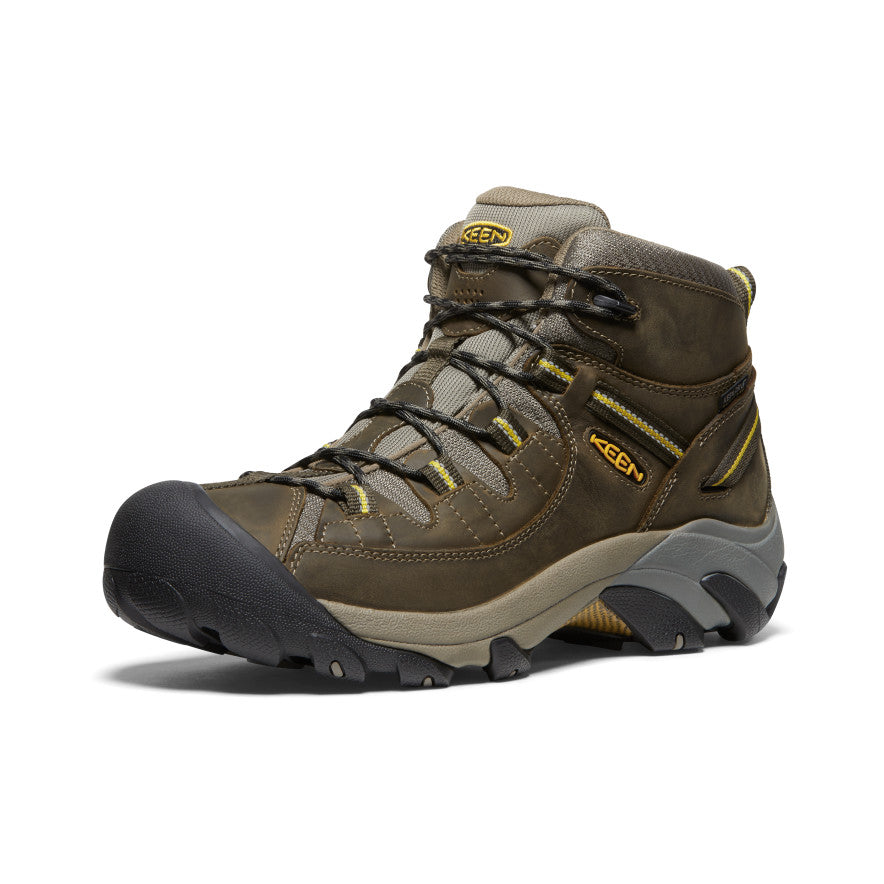 Vīriešu pārgājienu zābaki Targhee II Mid Waterproof Black Olive/Yellow