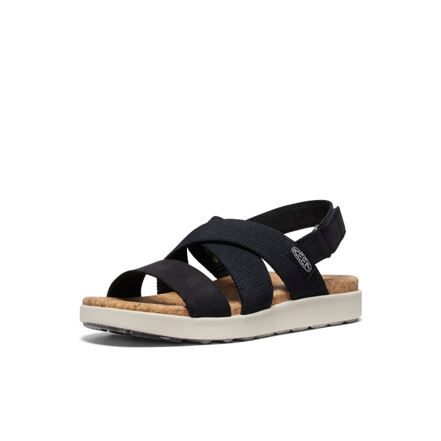 Women's Elle Criss Cross Sandal Black/Birch - Image 3