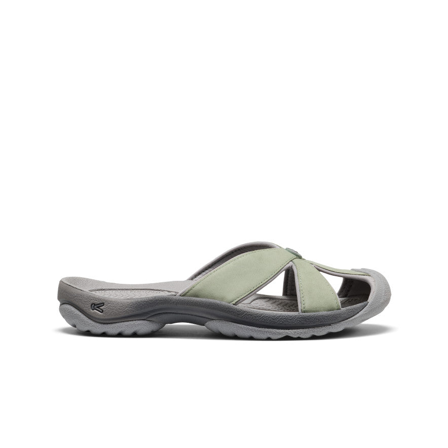 Sieviešu Bali ādas iešļūcenes Lily Pad/Steel Grey