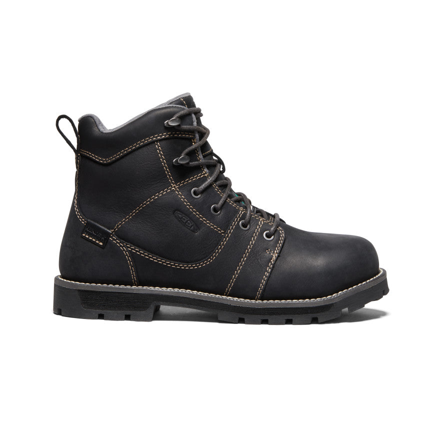 Women's CSA Seattle 6" Waterproof Boot (Aluminum Toe) Black/Steel Grey - Image 1