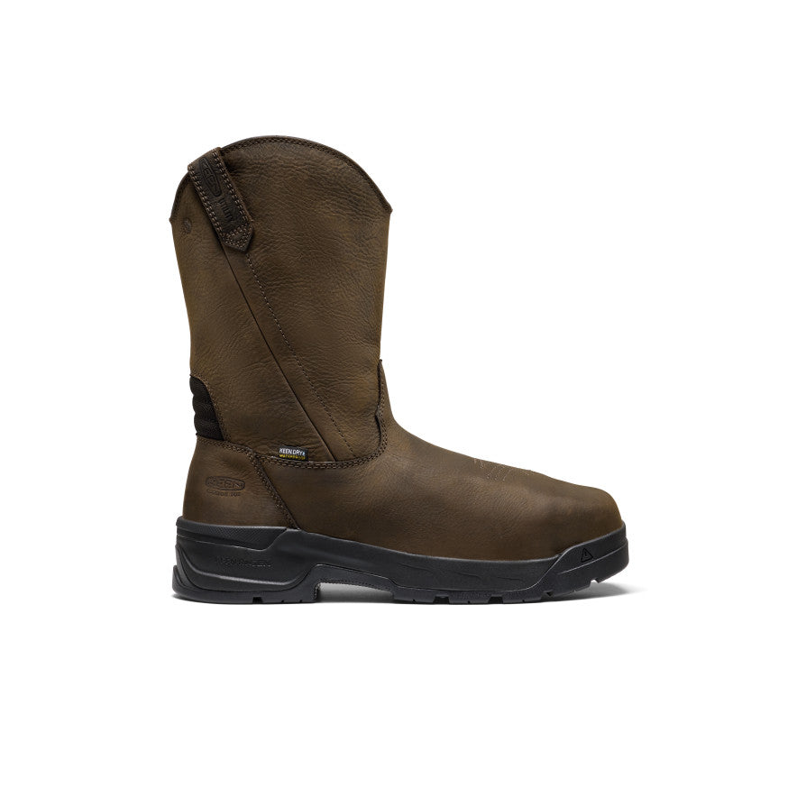Men's CSA Flatland Pull-On Waterproof Work Boot INT MET (Carbon Toe) Dark Brown/Black - Image 1