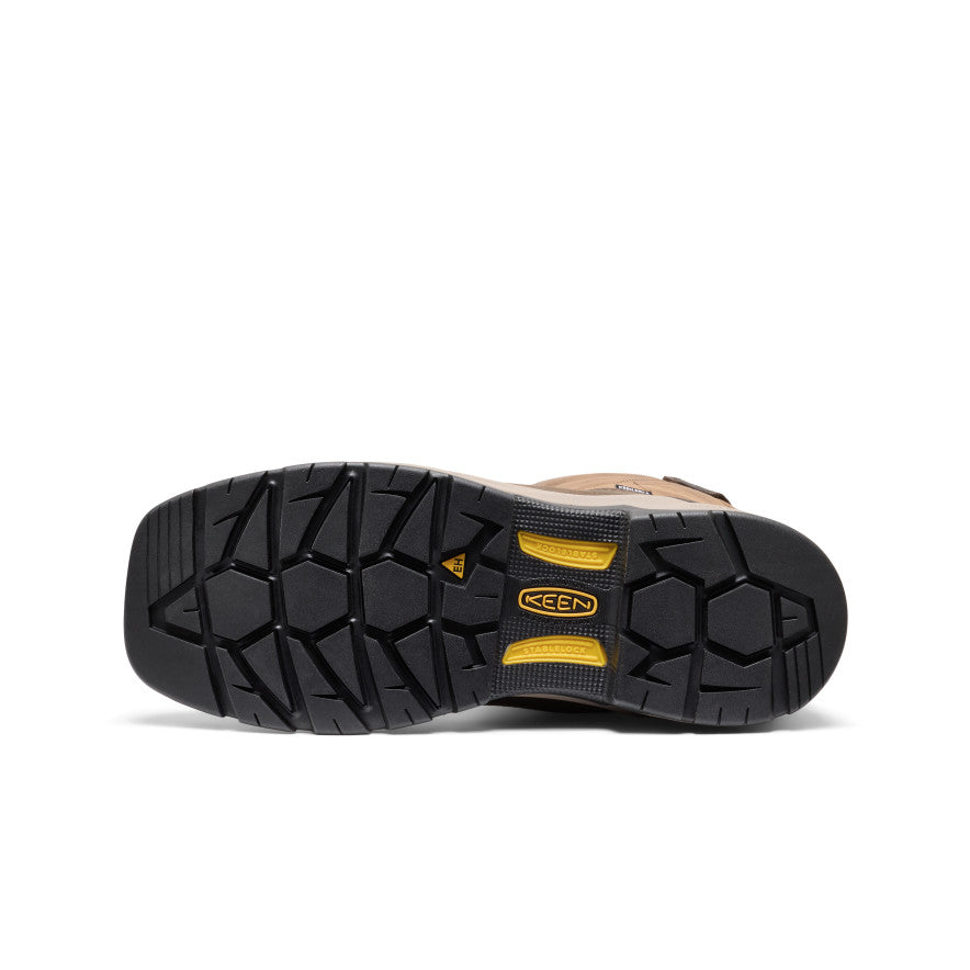 Men's Flatland Pull-On Waterproof Work Boot (Soft Toe) Bison/Black
