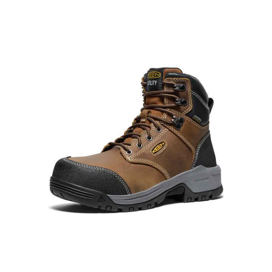 Women's CSA Evanston 6" Waterproof Boot (Carbon Toe) Bison/Black - Image 3
