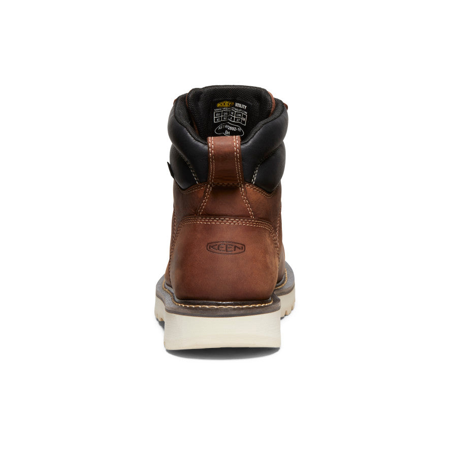 Men's Cincinnati 6" Waterproof 90° Heel Boot (Soft Toe) Tuscan Red/Sandshell - Image 5