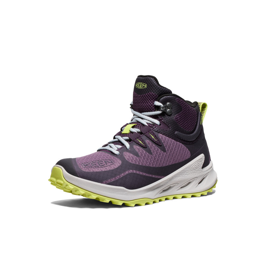 Sieviešu Zionic ūdensnecaurlaidīgie pārgājienu zābaki Black Plum/Daiquiri Green
