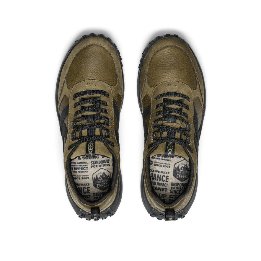Vīriešu ādas sporta apavi KS86 Dark Olive/Black