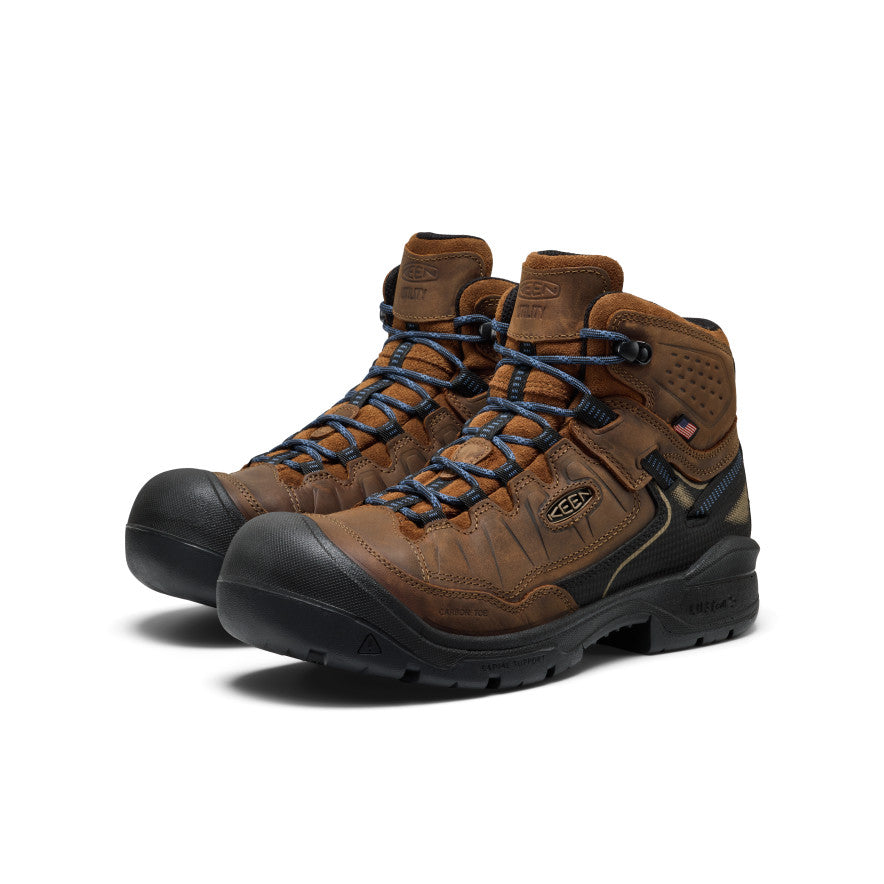Men's Targhee IV LTR Waterproof Work Boot (Carbon Toe) Bison/Black - Image 2