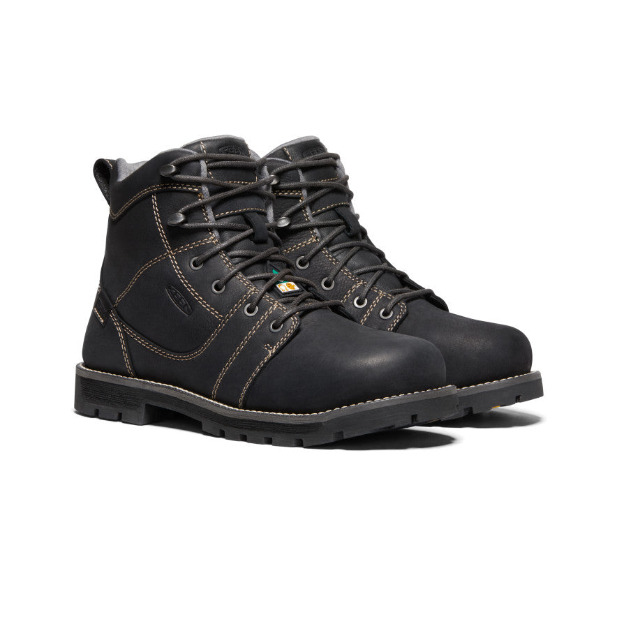 Women's CSA Seattle 6" Waterproof Boot (Aluminum Toe) Black/Steel Grey - Image 2