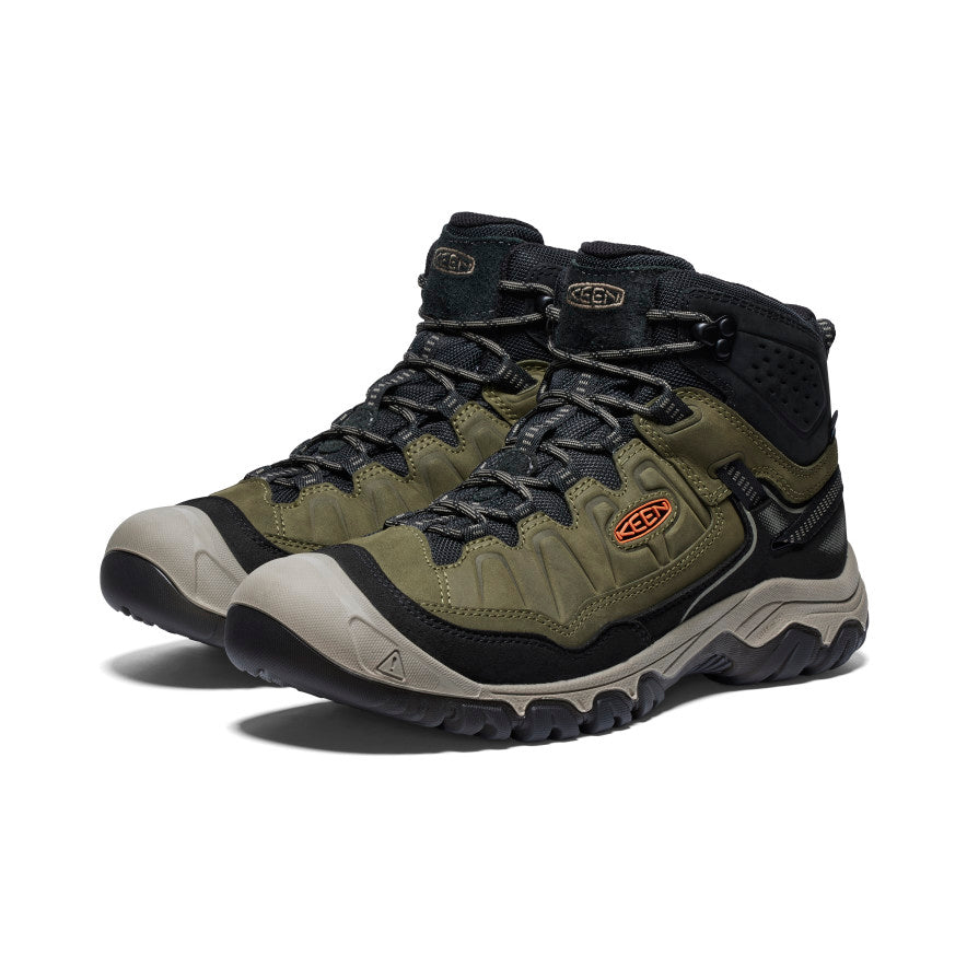 Men's Targhee IV Waterproof Hiking Boot Dark Olive/Gold Flame