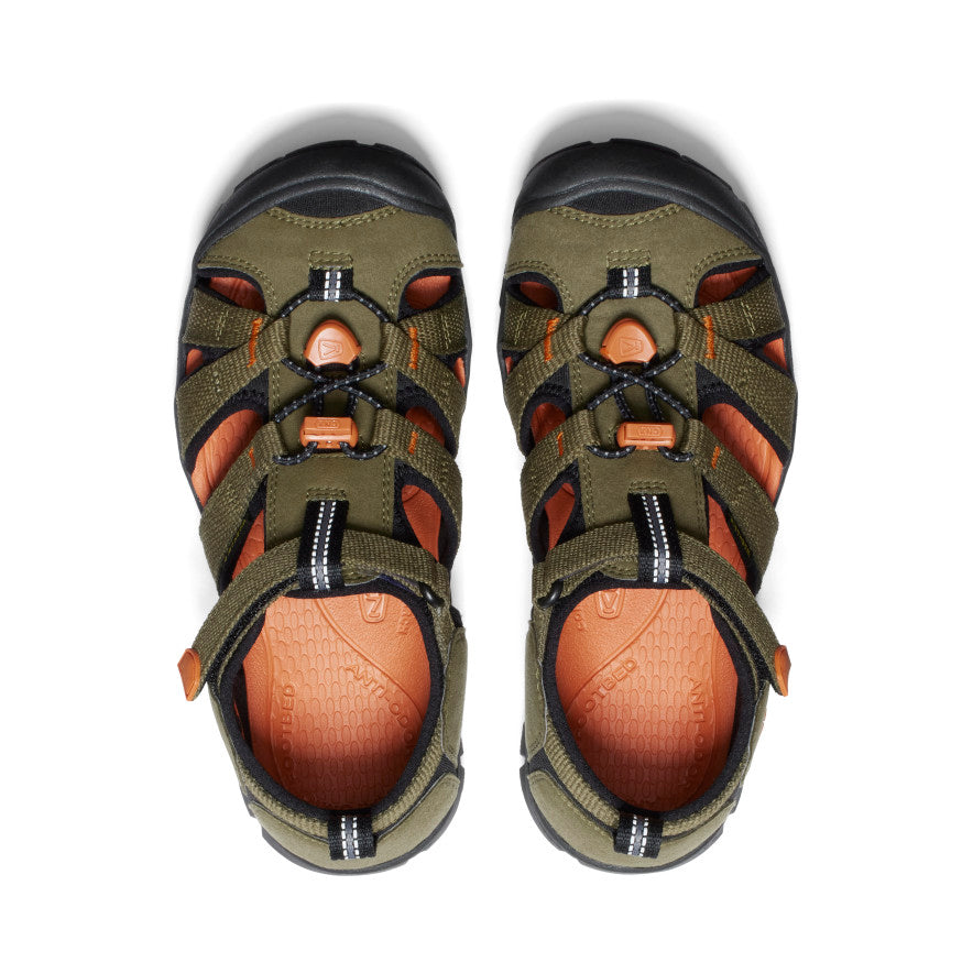 Big Kids' Seacamp II CNX Dark Olive/Gold Flame