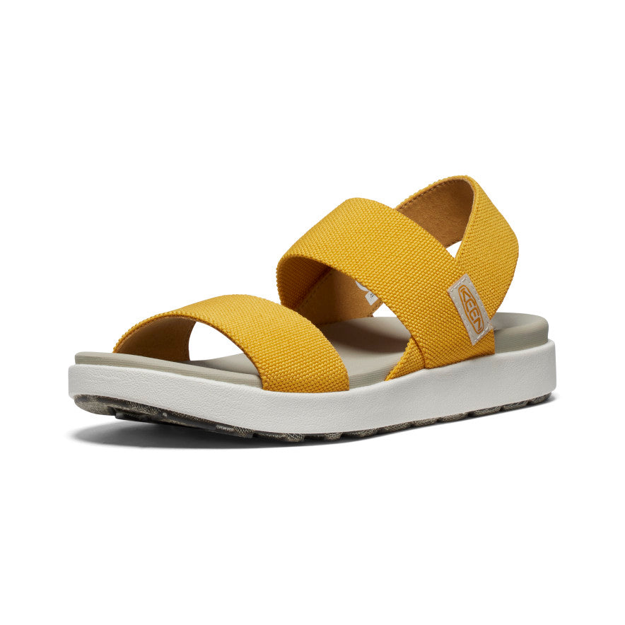 Sieviešu Elle sandales ar siksniņu aiz papēža Golden Yellow/Star White