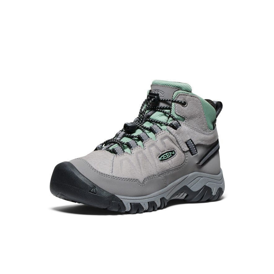 Lielo bērnu ūdensnecaurlaidīgie pārgājienu zābaki Targhee IV Alloy/Granite Green