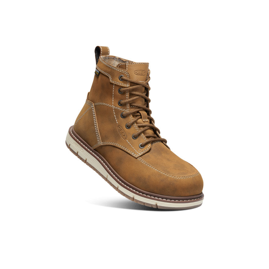 Sieviešu San Jose 6 collu ūdensdrošie zābaki (ar alumīnija purngalu) Almond/Gum Kg 113 - Attēls 3