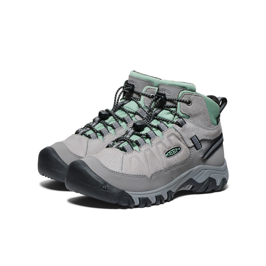 Lielo bērnu ūdensnecaurlaidīgie pārgājienu zābaki Targhee IV Alloy/Granite Green