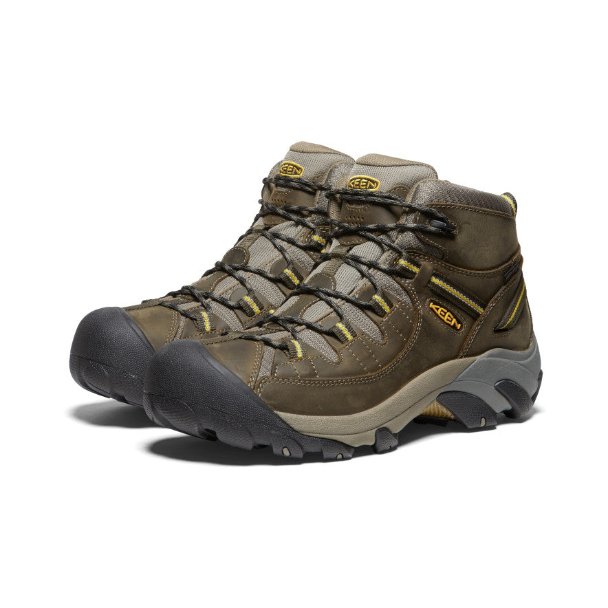 Vīriešu pārgājienu zābaki Targhee II Mid Waterproof Black Olive/Yellow
