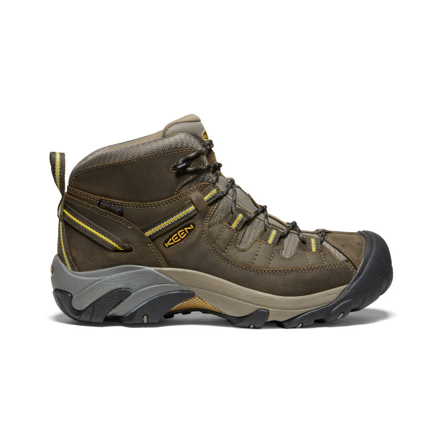 Vīriešu pārgājienu zābaki Targhee II Mid Waterproof Black Olive/Yellow