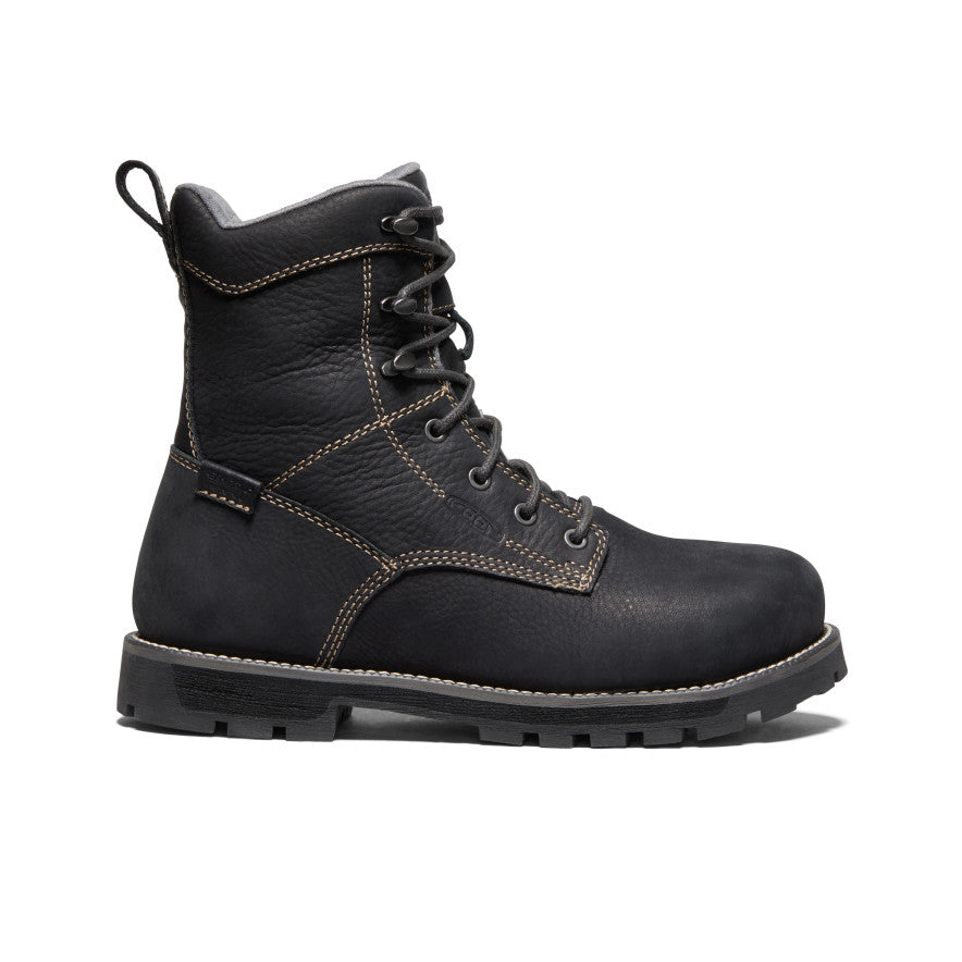 Sieviešu CSA Seattle 8 collu ūdensdrošie zābaki (alumīnija purngals) Black/Steel Grey - Attēls 1