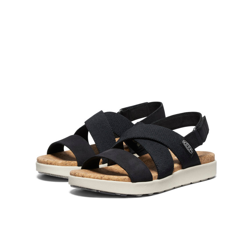 Women's Elle Criss Cross Sandal Black/Birch - Image 2