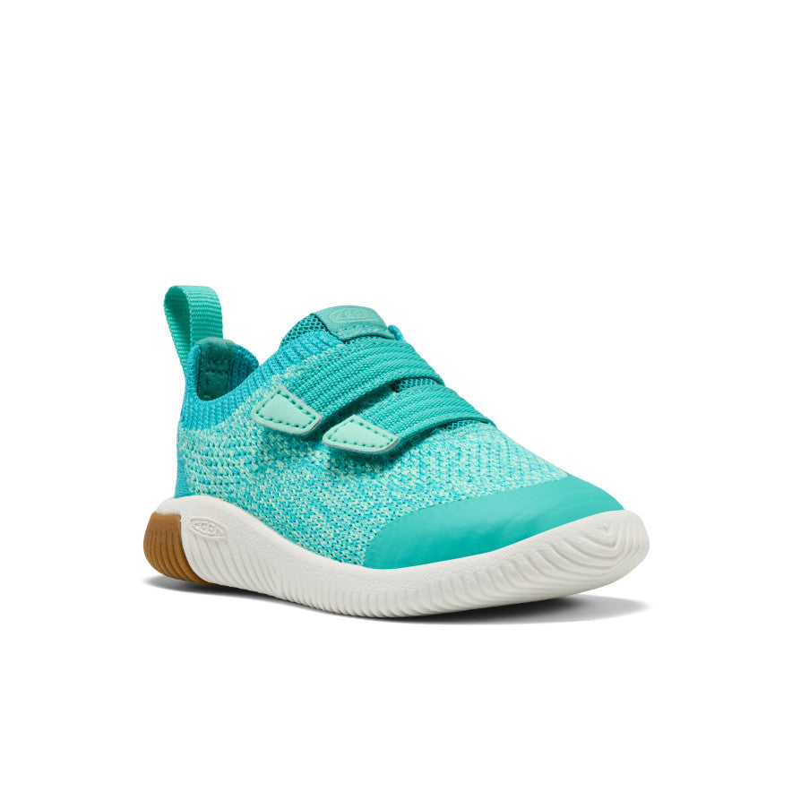 Mazuļu KNX adītas sandales ar divām siksniņām Bright Aqua/Cabbage