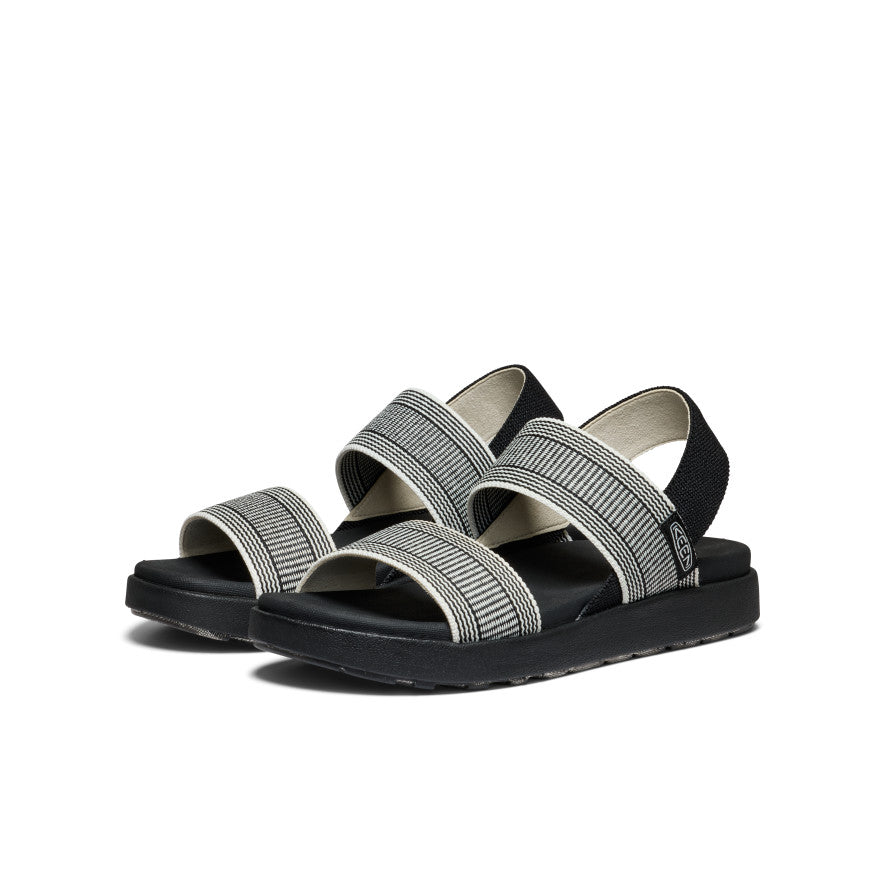 Sieviešu Elle sandales ar siksniņu aiz papēža Black/Star White