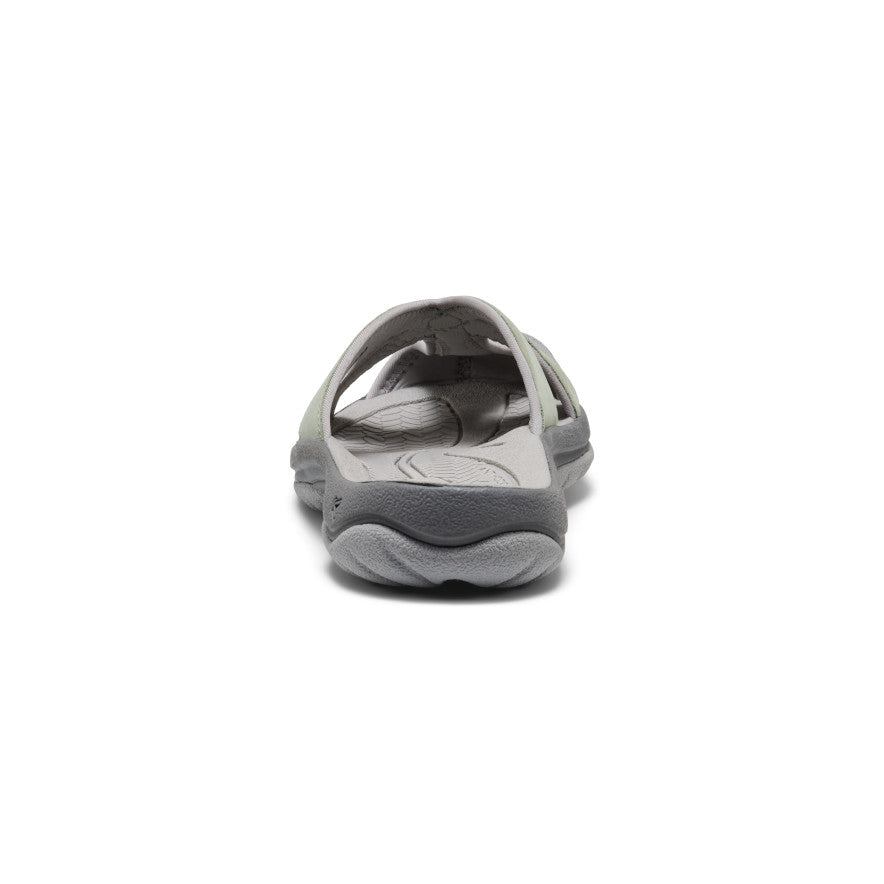 Sieviešu Bali ādas iešļūcenes Lily Pad/Steel Grey