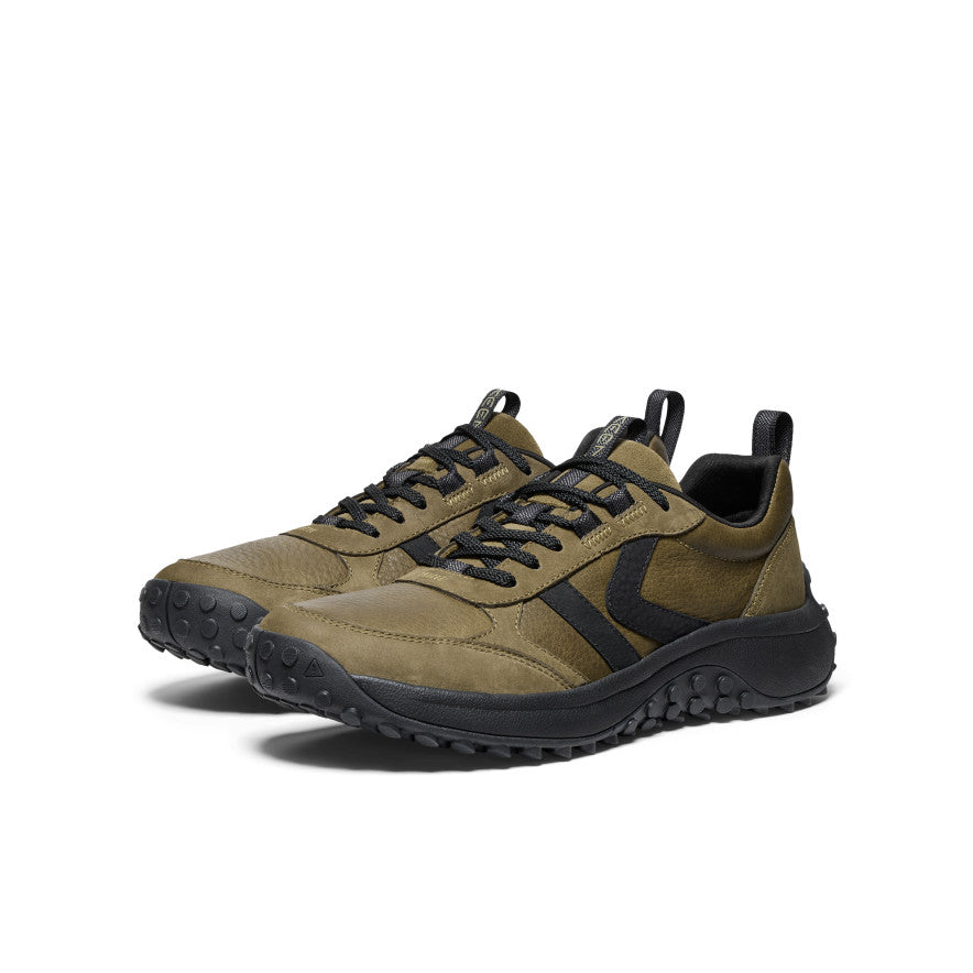 Vīriešu ādas sporta apavi KS86 Dark Olive/Black
