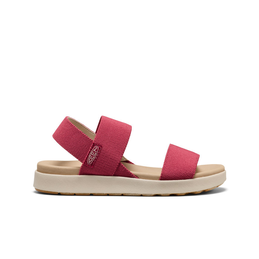 Sieviešu Elle sandales ar siksniņu aiz papēža Garnet/Birch