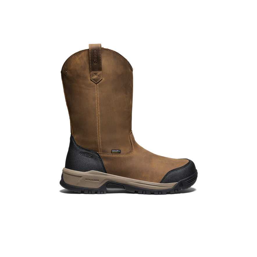 Men's Evanston Pull-On Waterproof Boot (Soft Toe) Bison/Black - Image 1